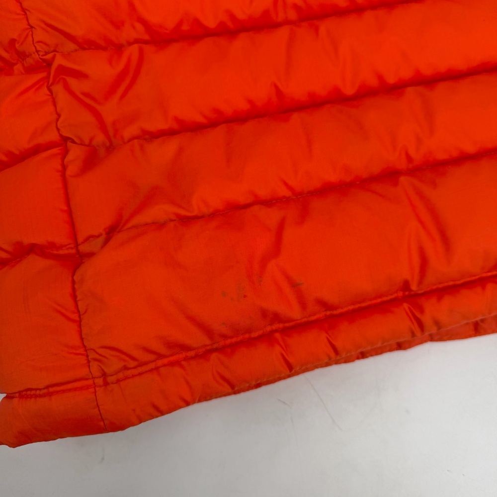 Patagonia Worn Wear Vest Mens XL Orange Down Sweater Full Zip 84622 STAINS - Picture 13 of 16
